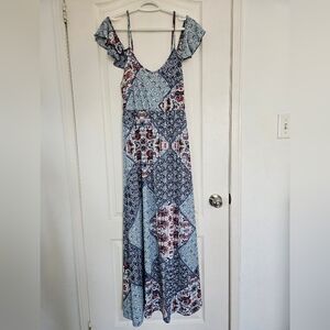Patchwork Boho Slip Dress